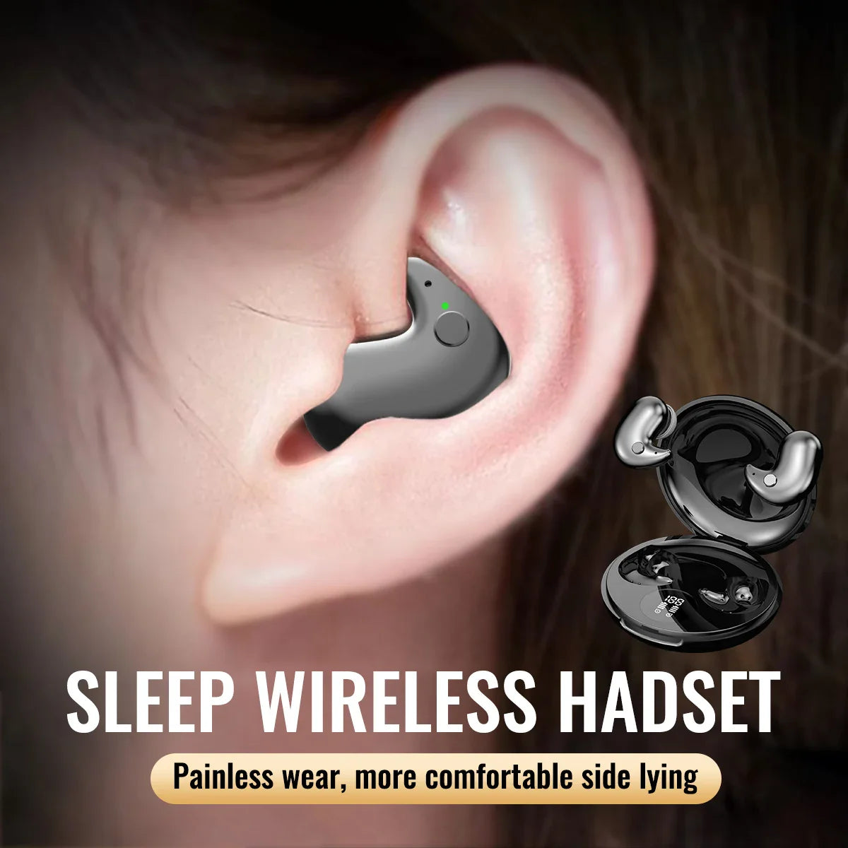 Invisible wireless earbuds with sleek, discreet design and Bluetooth connectivity

