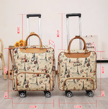 Printed Trolley Suitcase