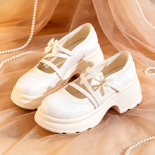 Ivory Bow Platform Mary Janes