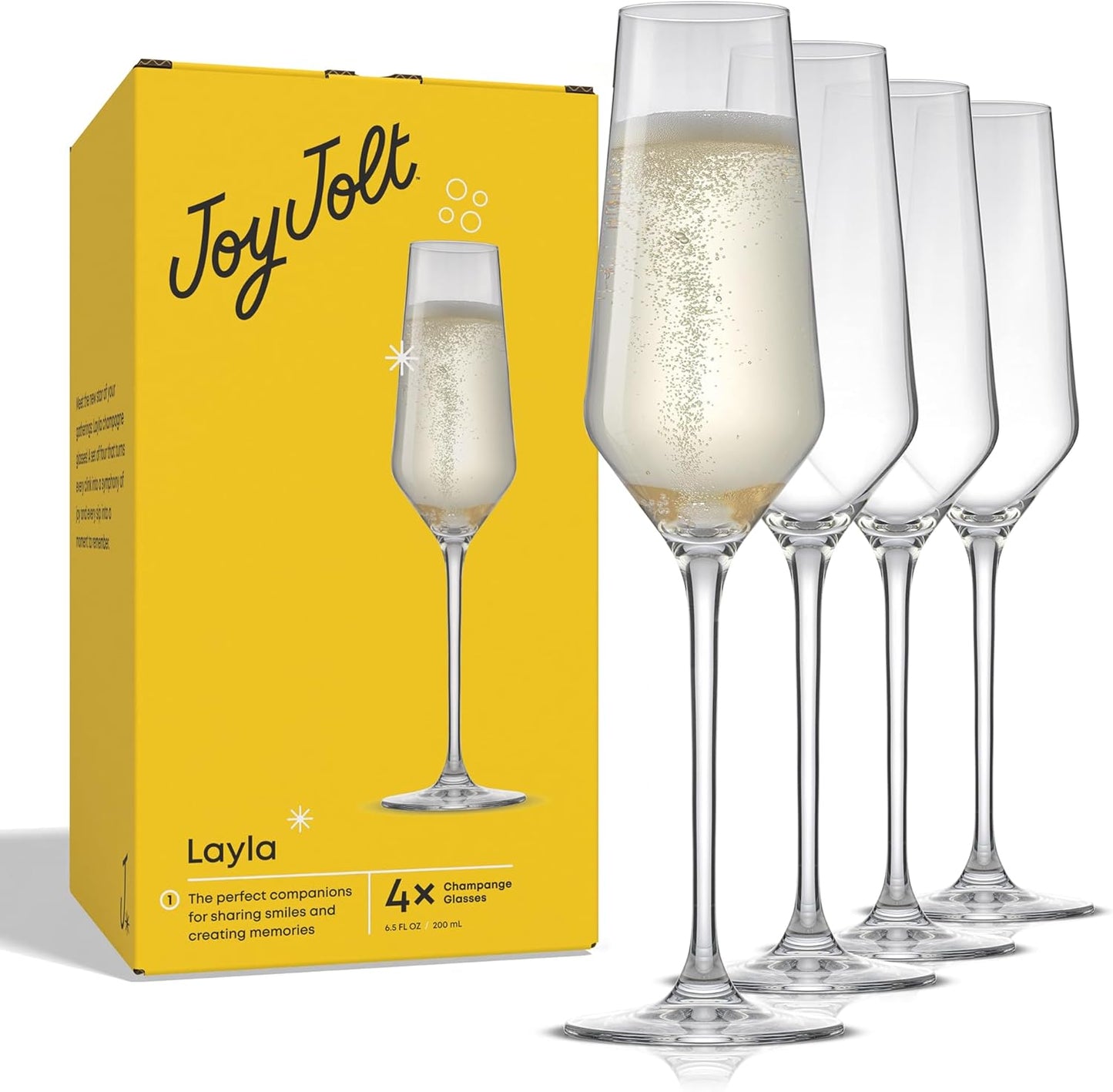 JoyJolt White Wine Glasses