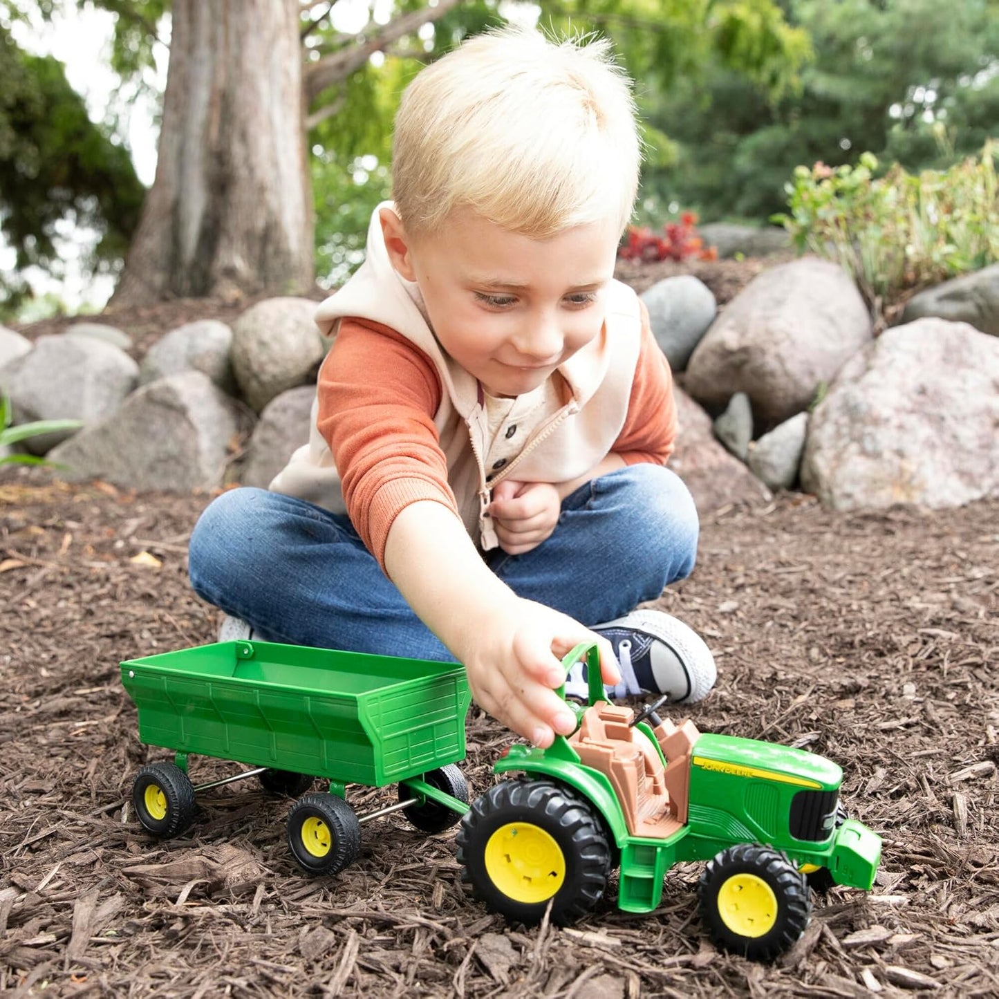 Kids Tractor Wagon Set