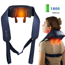 Kneading shoulder massager heat