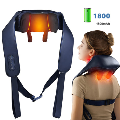 Kneading shoulder massager heat