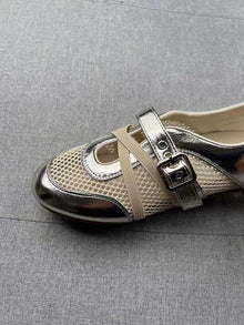 Mesh Mary Jane Flats