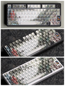 Gradient ink-wash keycaps set