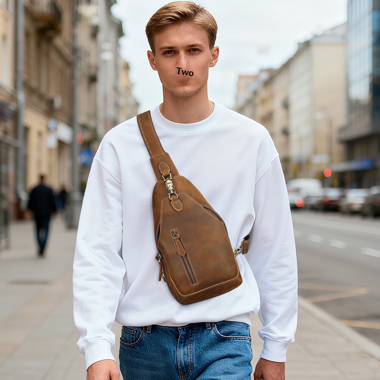 Mens Leather Chest Bag