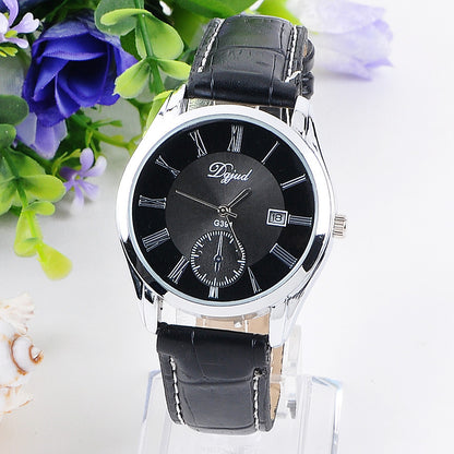 Leather strap watch