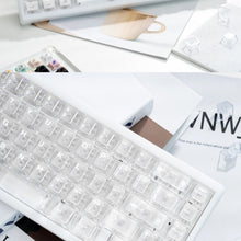 Frosted translucent white keycaps