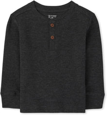 Long Sleeve Thermal Henley Top