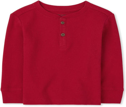 Long Sleeve Thermal Henley Top