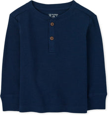Long Sleeve Thermal Henley Top