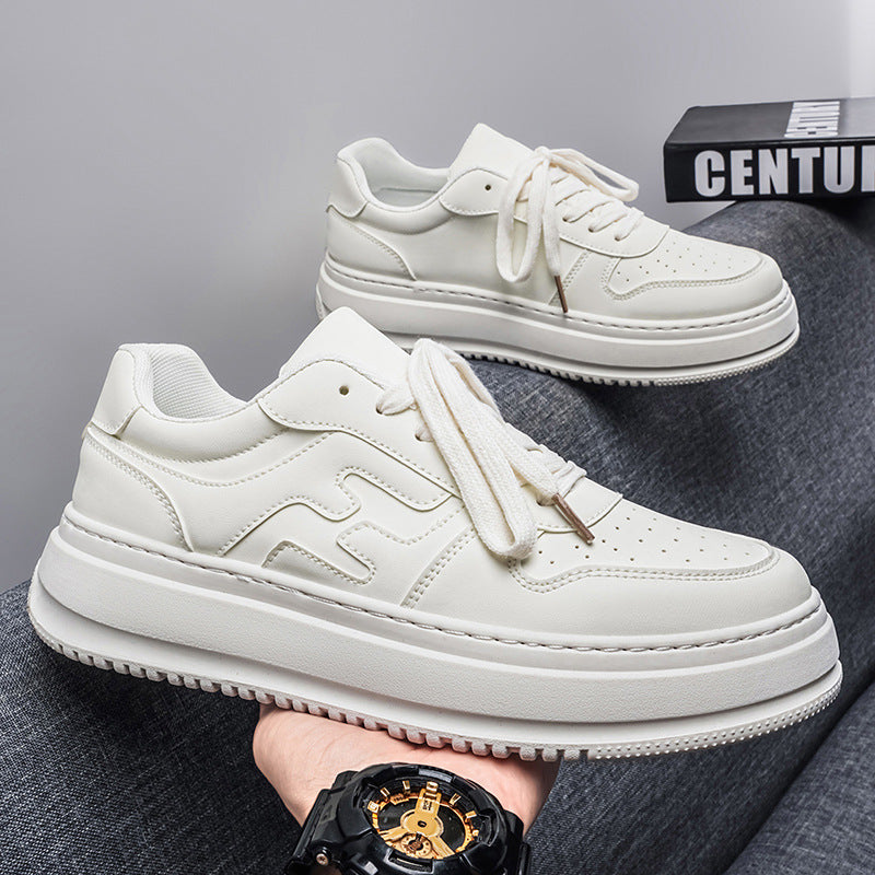 White Suede Casual Sneakers