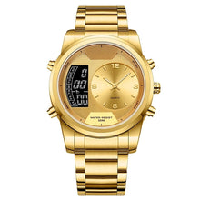 Luxury gold black men's watch with elegant strap and analog dial for men