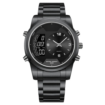 Luxury gold black men's watch with elegant strap and analog dial for men