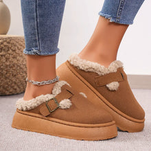 Luxury women's warm winter suede shoes with soft inner lining