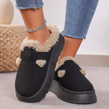 Luxury women's warm winter suede shoes with soft inner lining