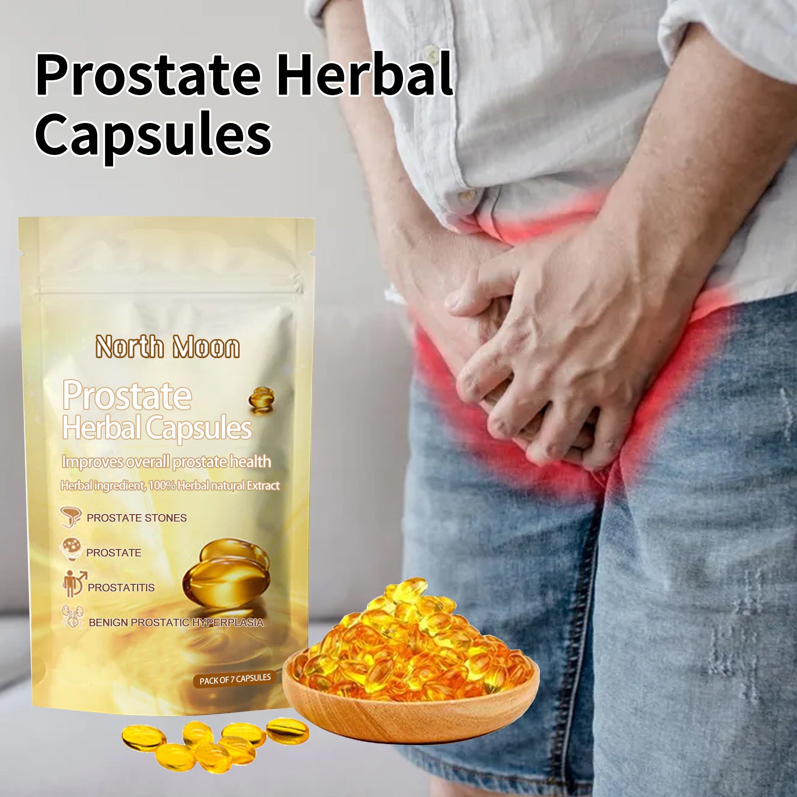 Male comfort body capsules