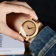 Matching eco-friendly bamboo couple watches 