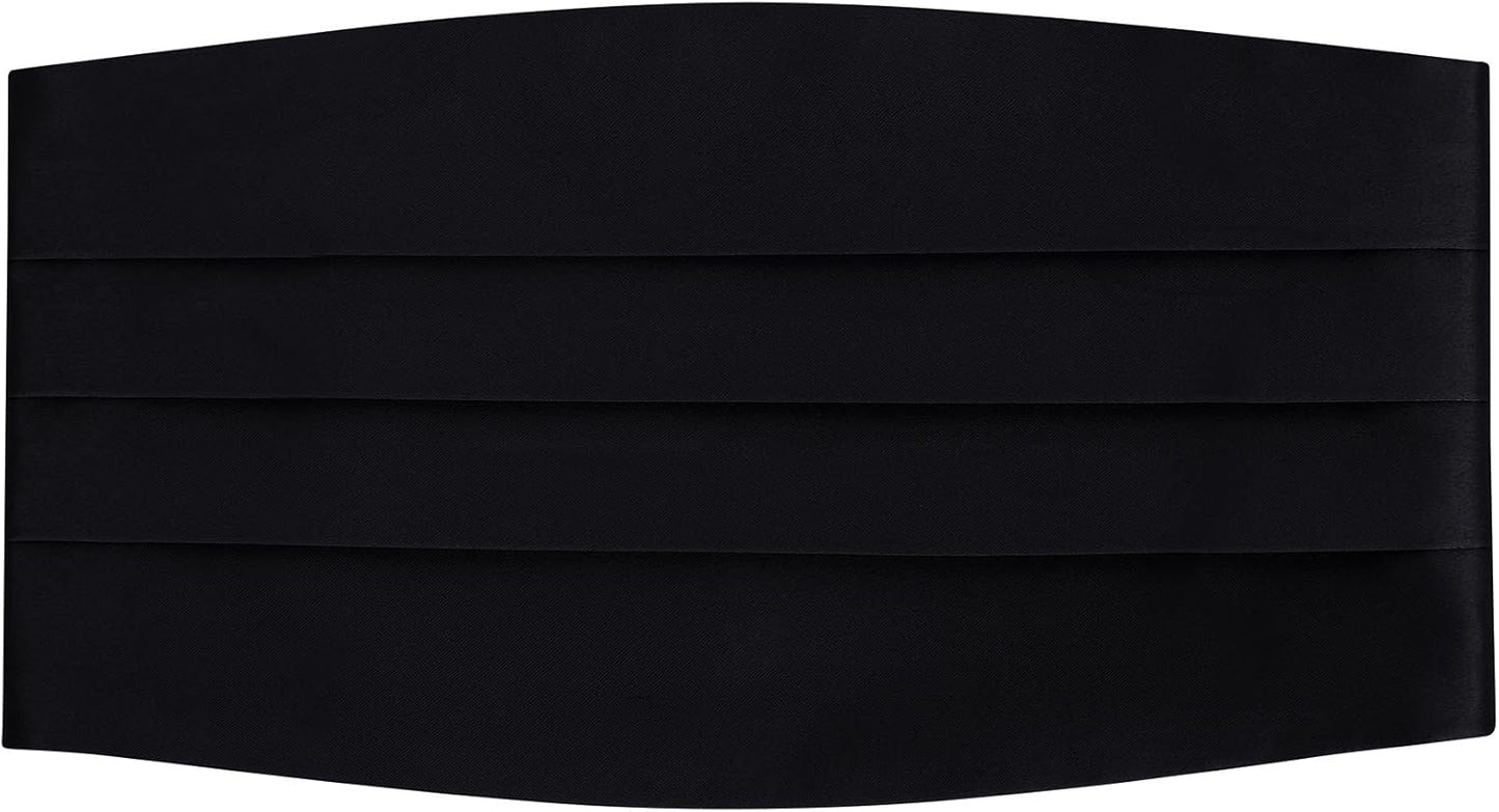 Men's Black Satin Cummerbund 