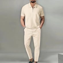 Men's Casual Polo Shirt and Breathable Pant Set for summer fashion comfort