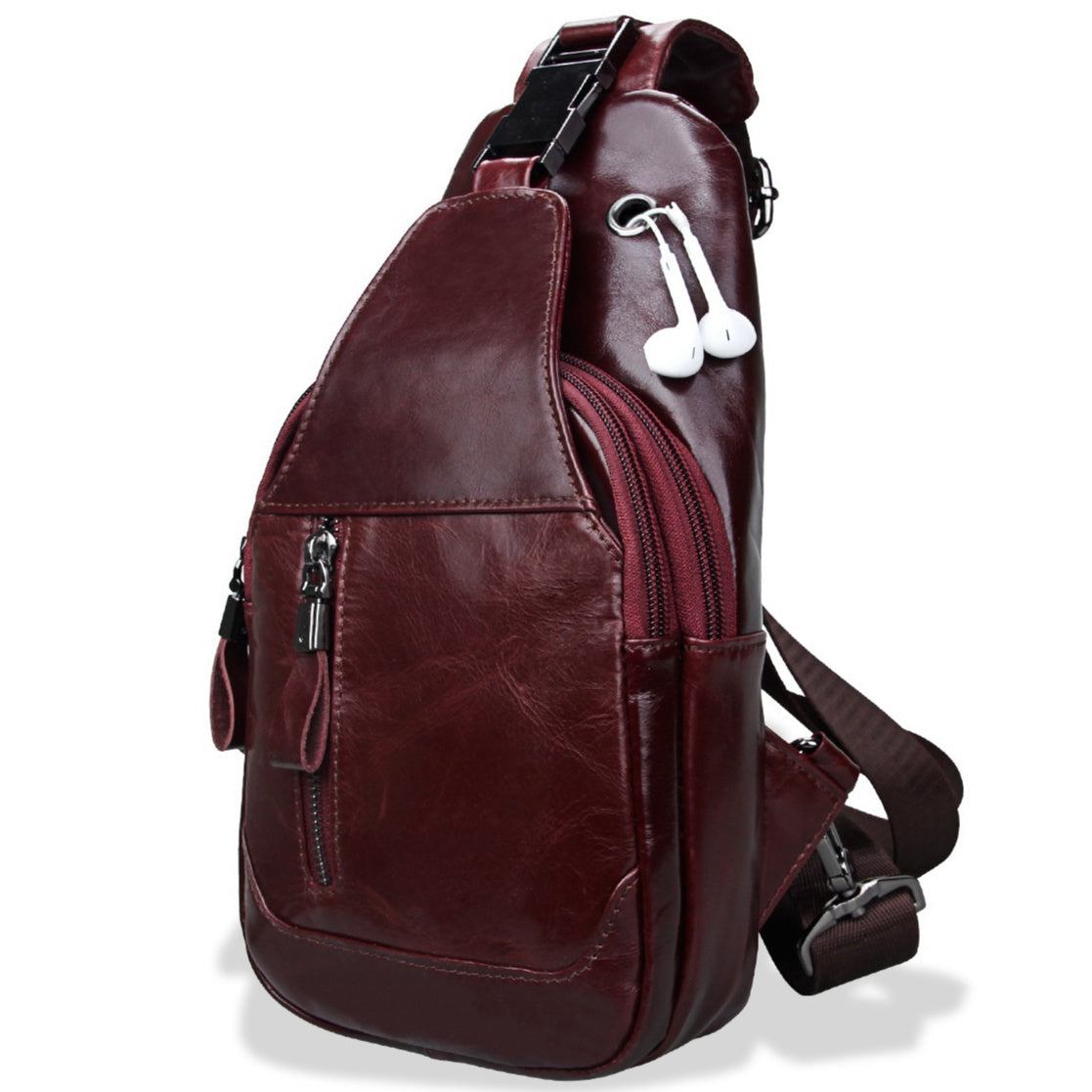 Mens Cowhide Crossbody Bag
