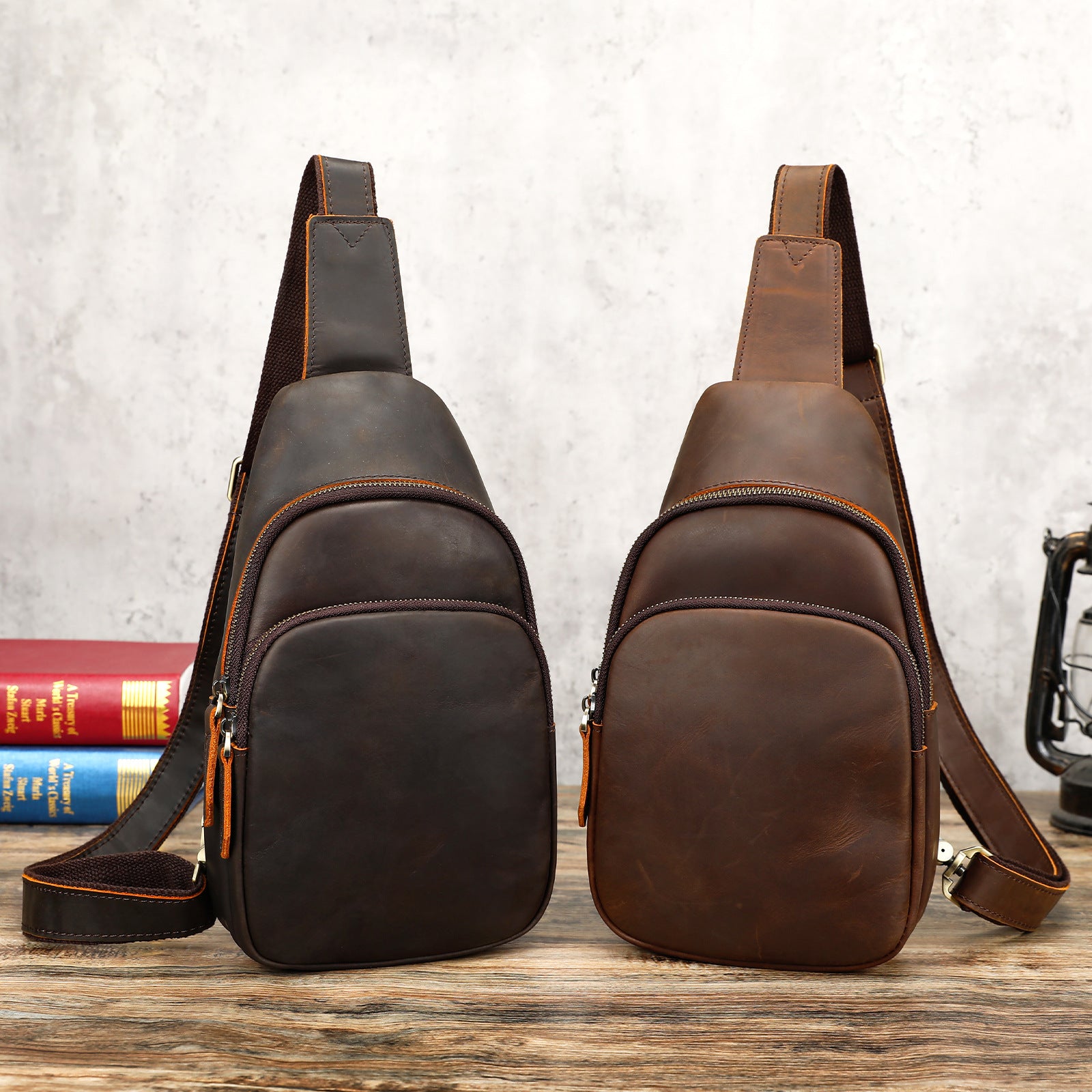 Mens Cowhide Shoulder Bag