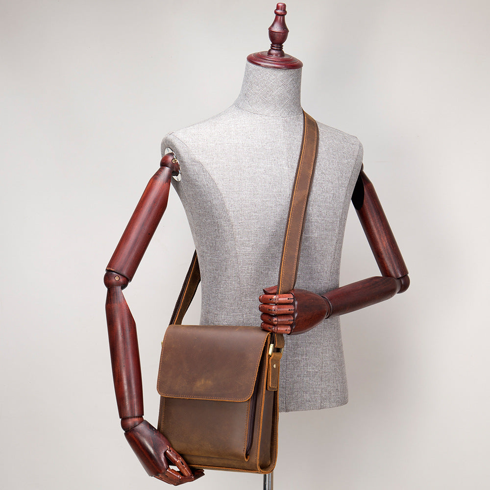 Mens Leather Messenger Bag