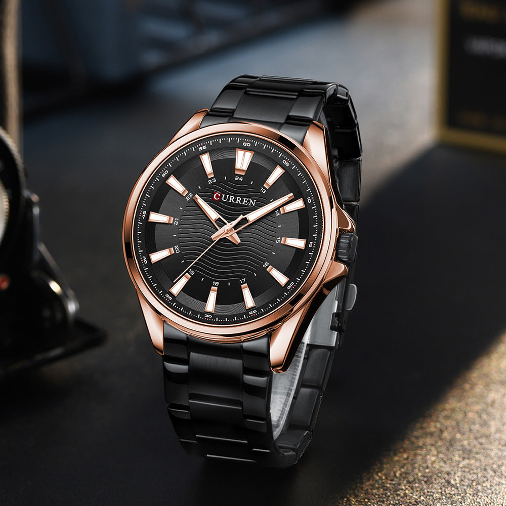 Mens Round Steel Watch