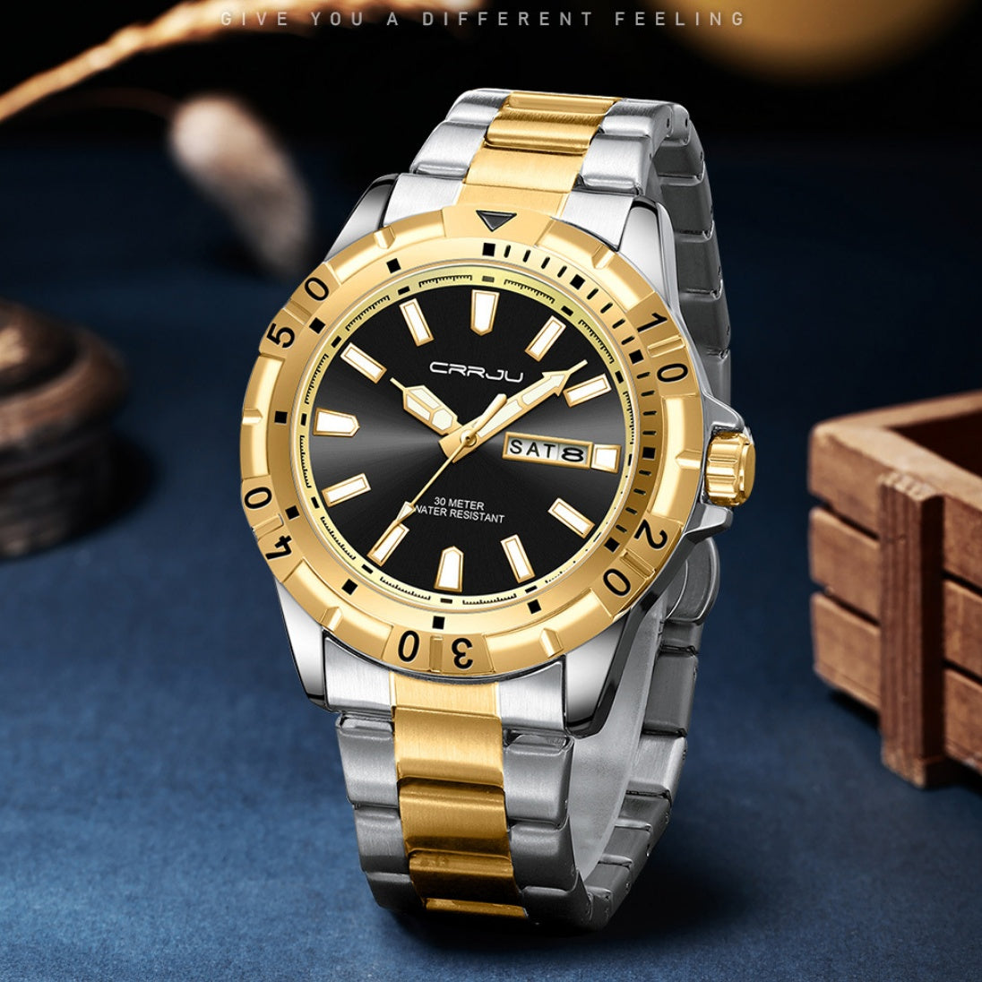 Mens large dial watch