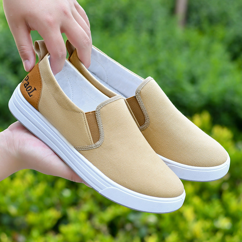 Mens canvas slip-on sneakers