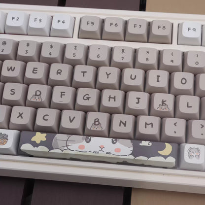 Mouse themed gray keycaps