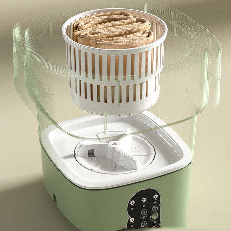 Mini foldable washing machine for travel and small space laundry