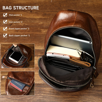 Mens Leather Chest Bag