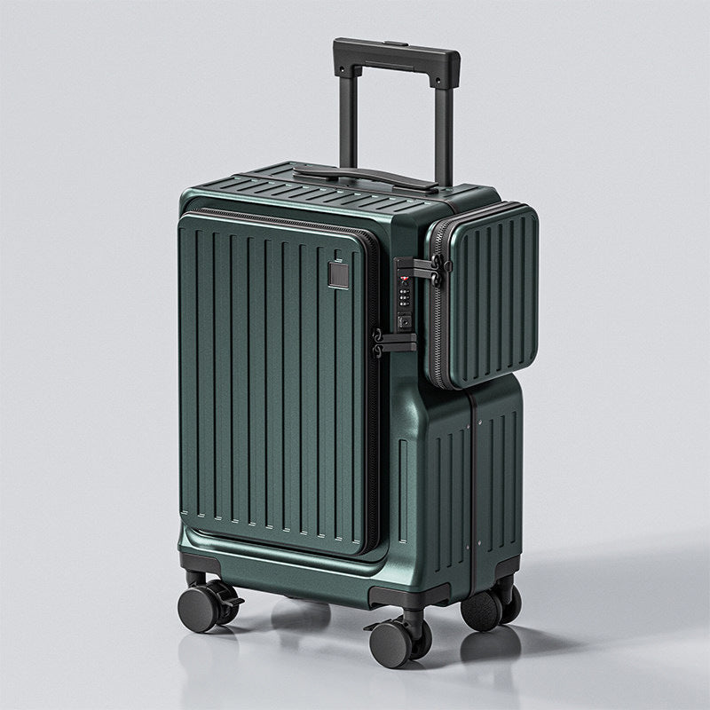 Front opening carry-on suitcase