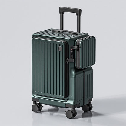 Front opening carry-on suitcase
