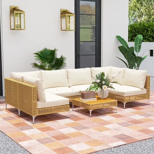 Modular patio sofa set