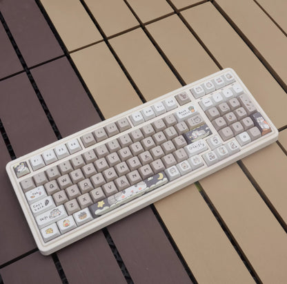 Mouse themed gray keycaps