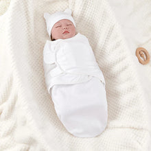 Newborn Cotton Baby Swaddle Wrap Adjustable Sleepsack Hat Set