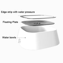 No spill pet water bowl for dogs and cats with anti-splash design