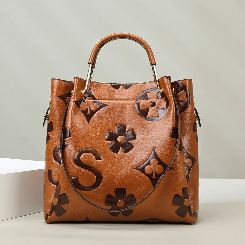 Lady Temperament Large Capacity Vintage Handbag