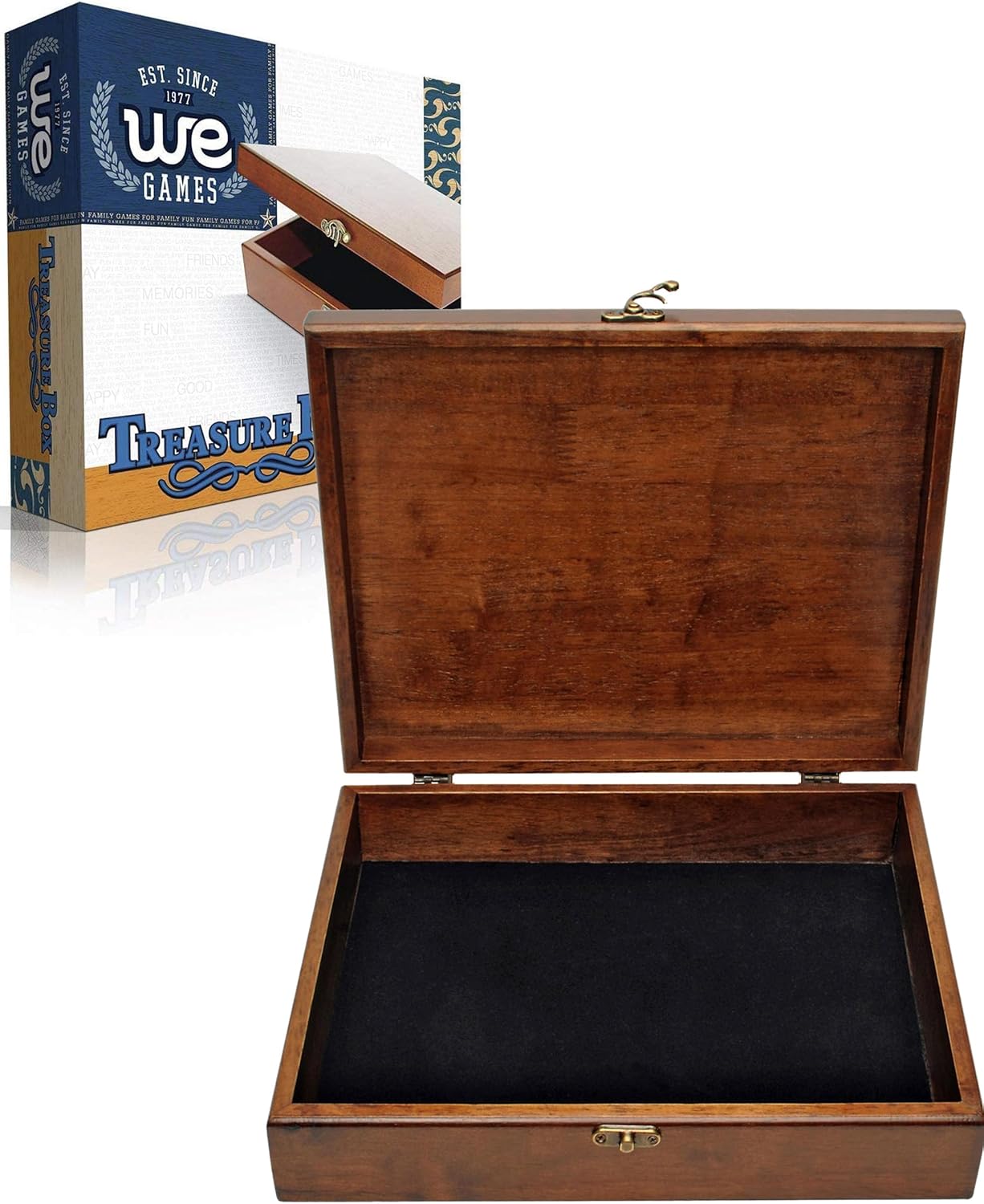 Old World Wooden Box with Brass Latch