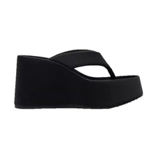 Black satin beach heels