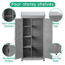 Outdoor Storage Cabinet With Metal Top