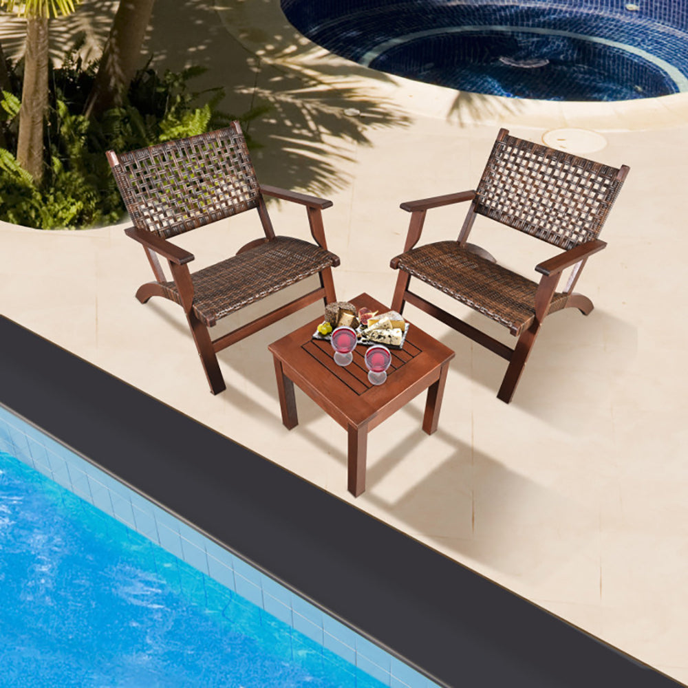 Outdoor rattan furniture set
