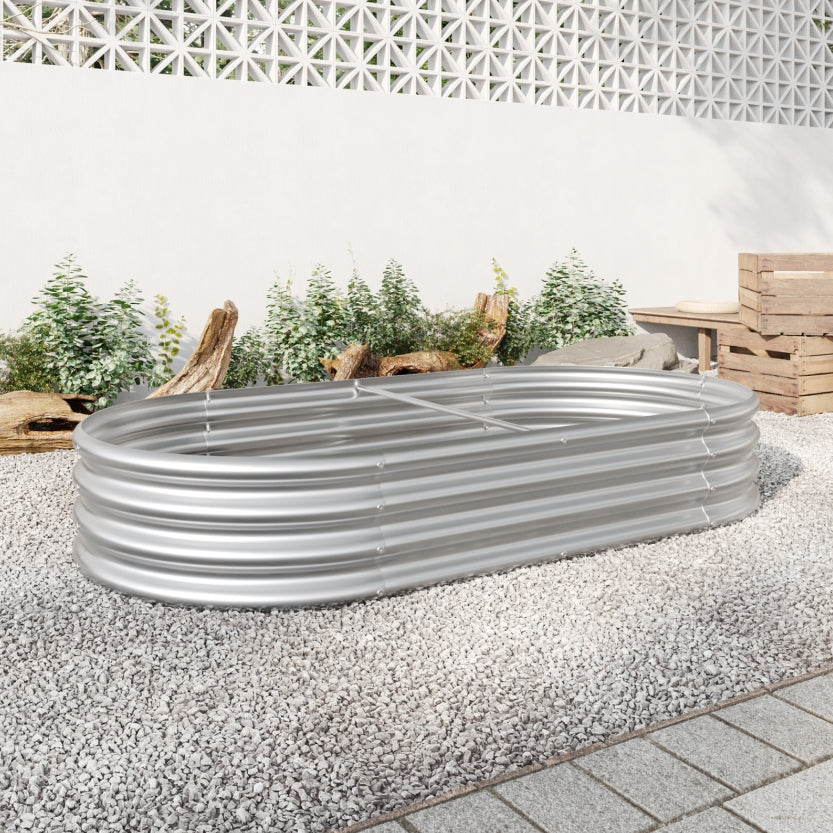 Oval Large Metal Raised Garden Bed