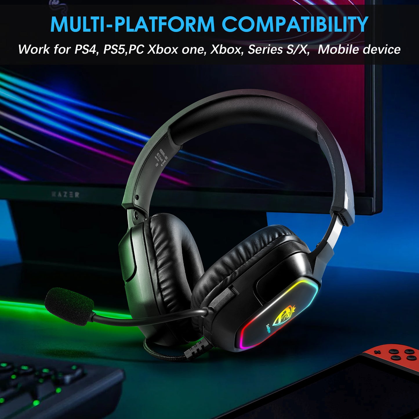 Over ear gaming headphones