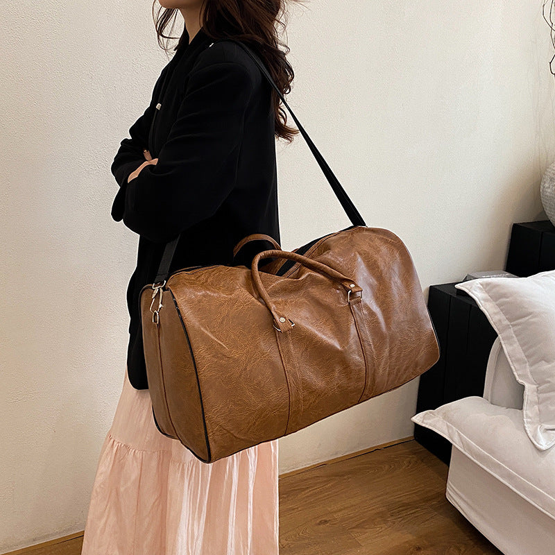 PU travel shoulder handbag