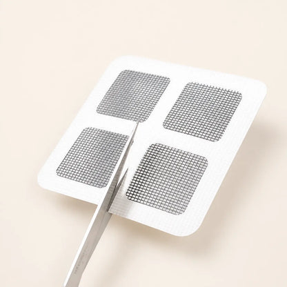 Window Screen Repair Patch Kit, 6-Pack Self-Adhesive Mesh Patches, 4x4 Inch