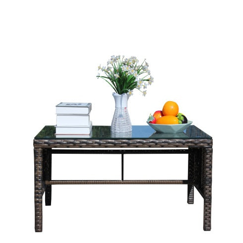Outdoor rattan coffee table