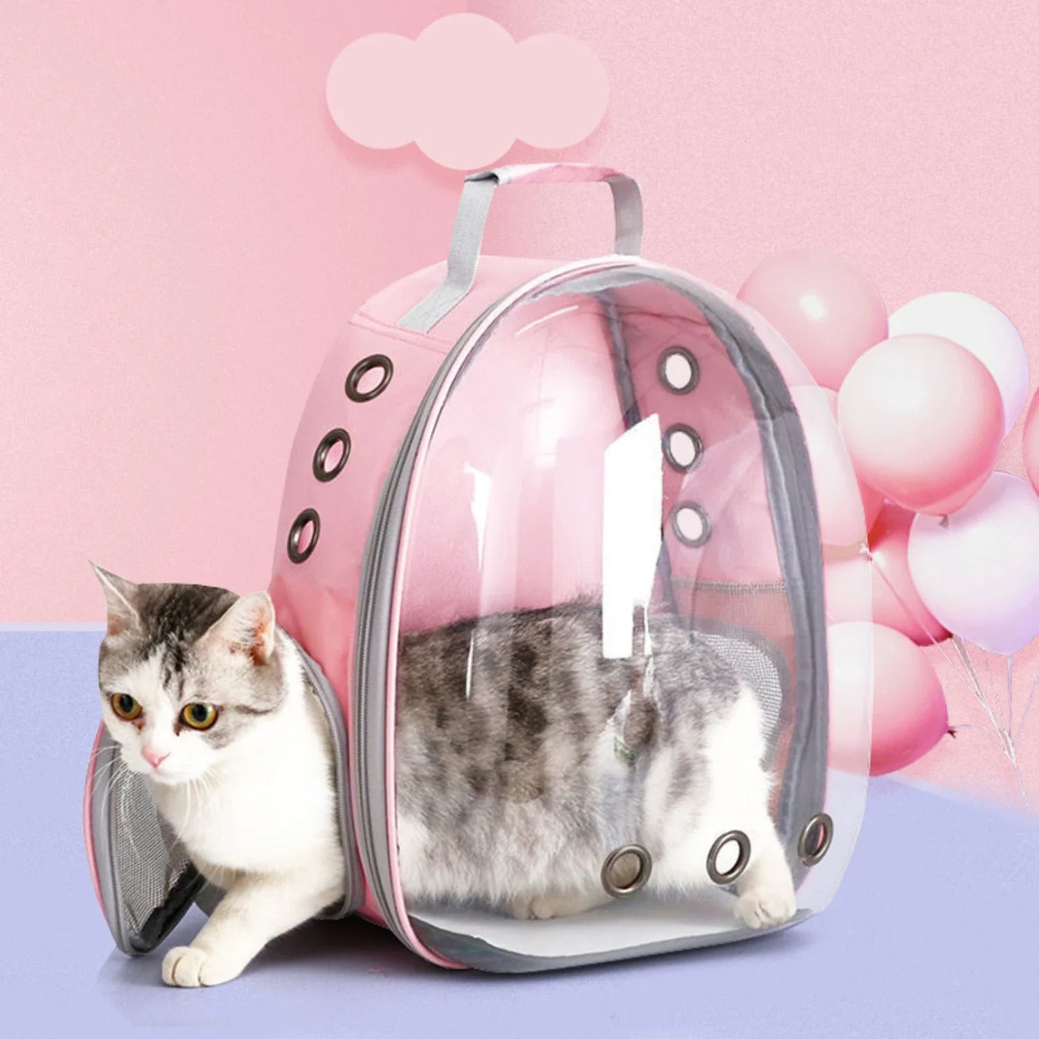 Pet Space Capsule Backpack Carrier – Bubble Style Travel Bag for Cats and Dogs